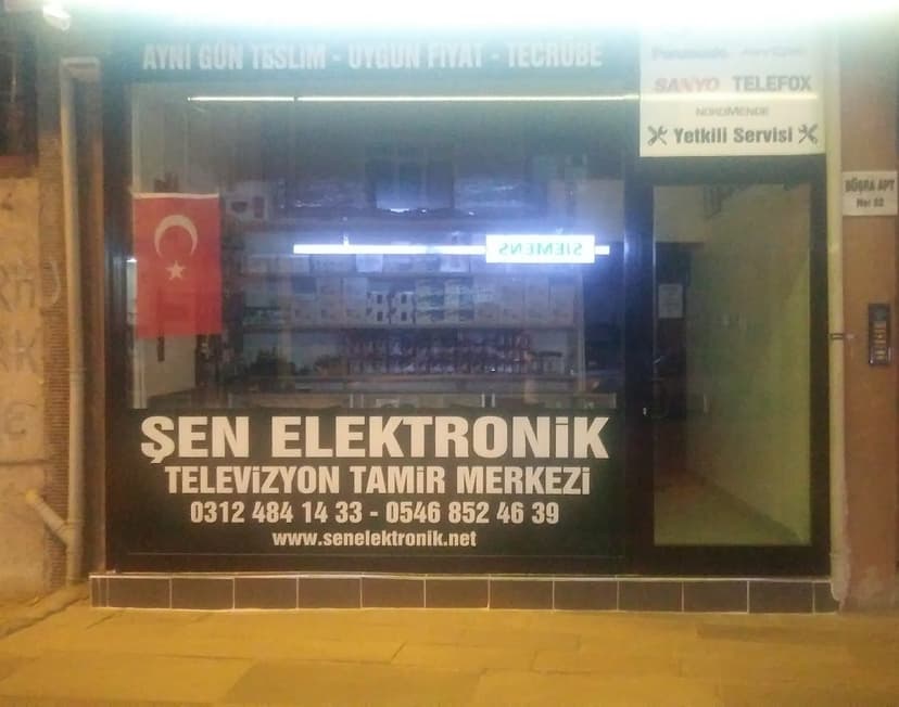 Şen Elektronik vitrini ve iletişim bilgileri