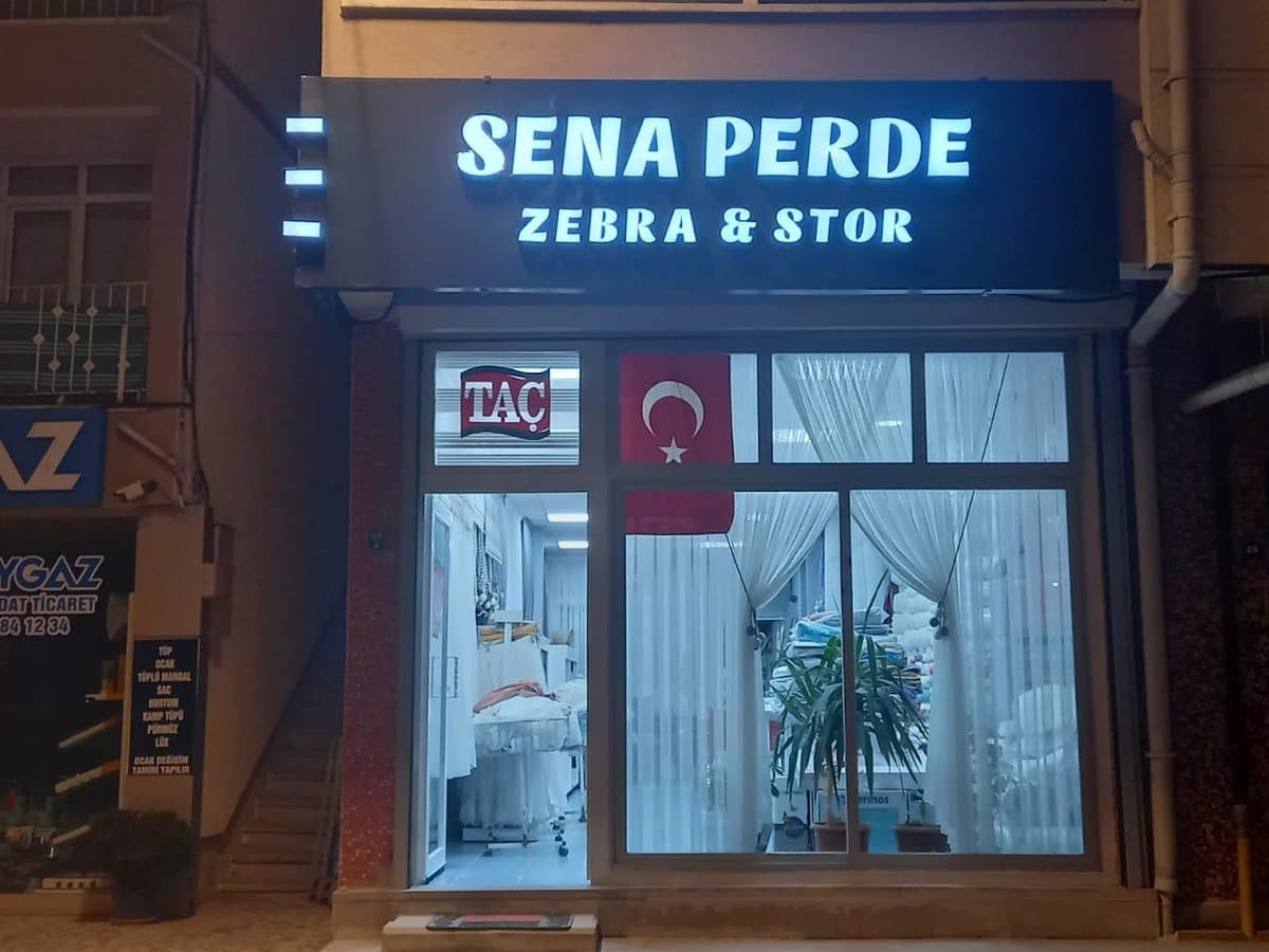 Sena Perde mağaza görünümü — Zebra & Stor