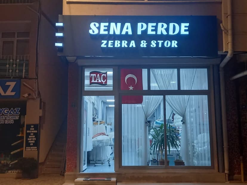 Sena Perde vitrin görünümü
