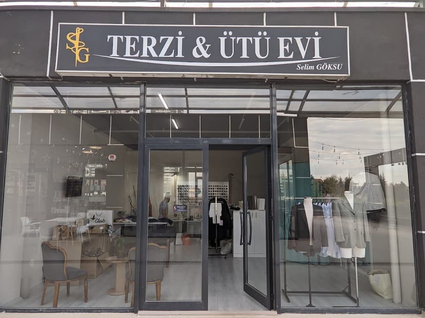 SG Terzi & Ütü Evi dükkân cephesi — İncek