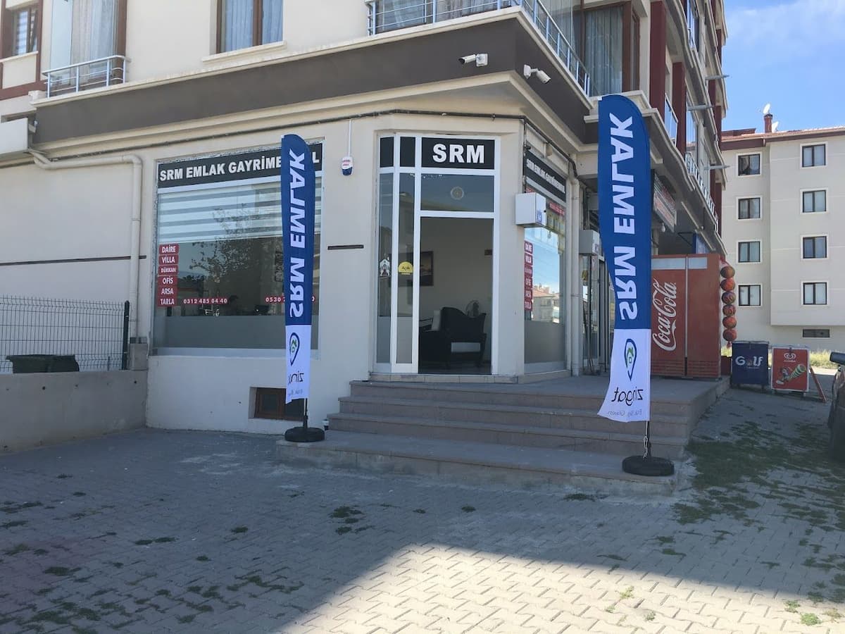 SRM Emlak ofis cephesi — Gölbaşı Bahçelievler