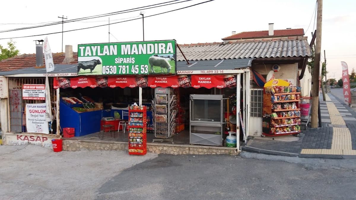 Taylan Mandıra dükkân görünümü ve tabelası