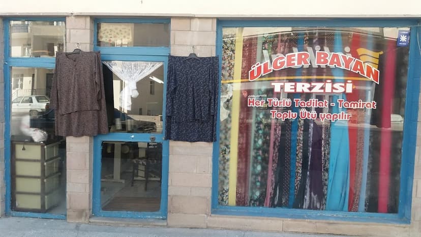 Ülger Bayan Terzisi dükkân cephesi — Her Türlü Tadilat ve Tamirat