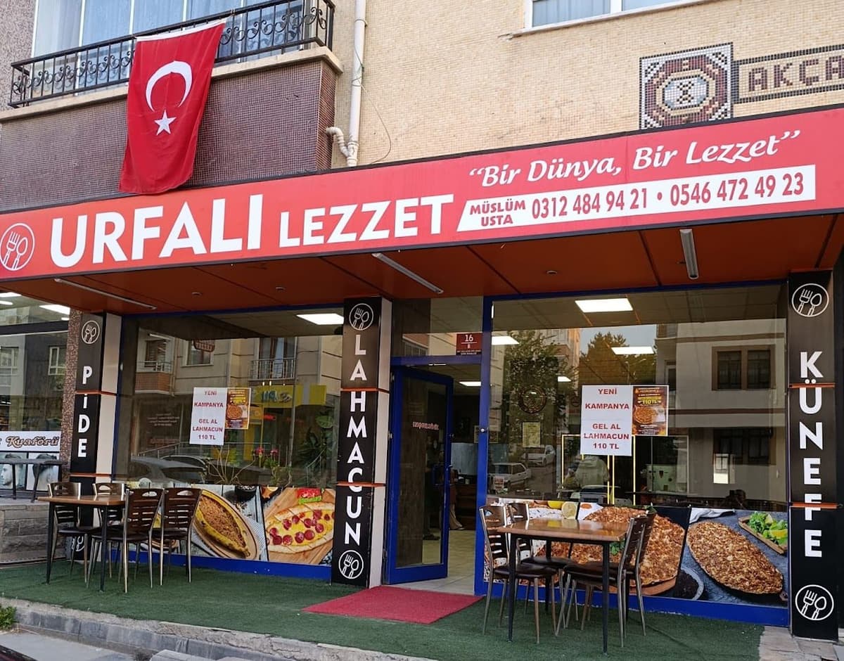 Urfalı Lezzet dükkân görünümü — Pide, Lahmacun, Künefe