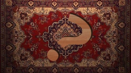 Özenle temizlenen desenli halı