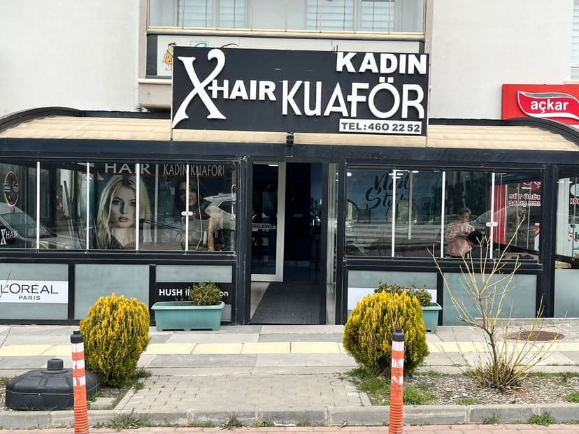 X Hair Kadın Kuaförü dükkân cephesi