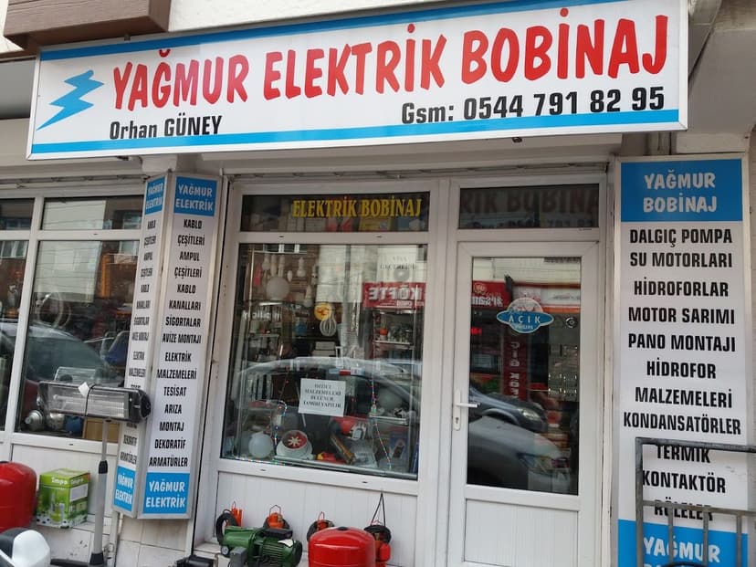 Yağmur Elektrik Bobinaj dükkân görünümü