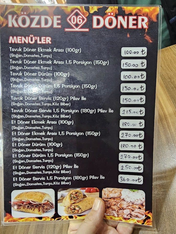 Döner porsiyon, patates ile