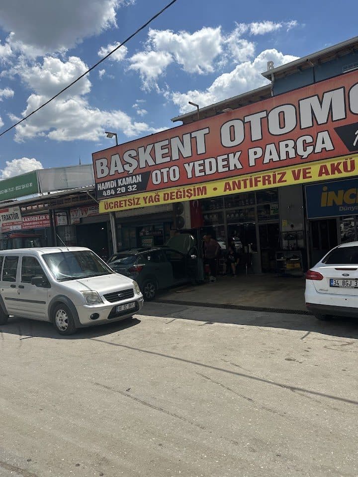 Başkent Otomotiv dükkân cephesi ve tabela — Şafak Mah. 867. Sokak