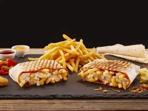 Patates kızartmalı tacos tabağı