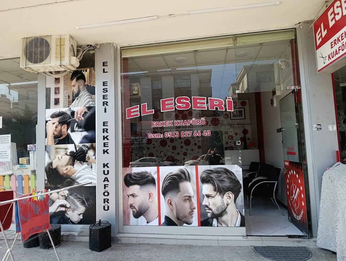 El Eseri Erkek Kuaförü dükkân cephesi