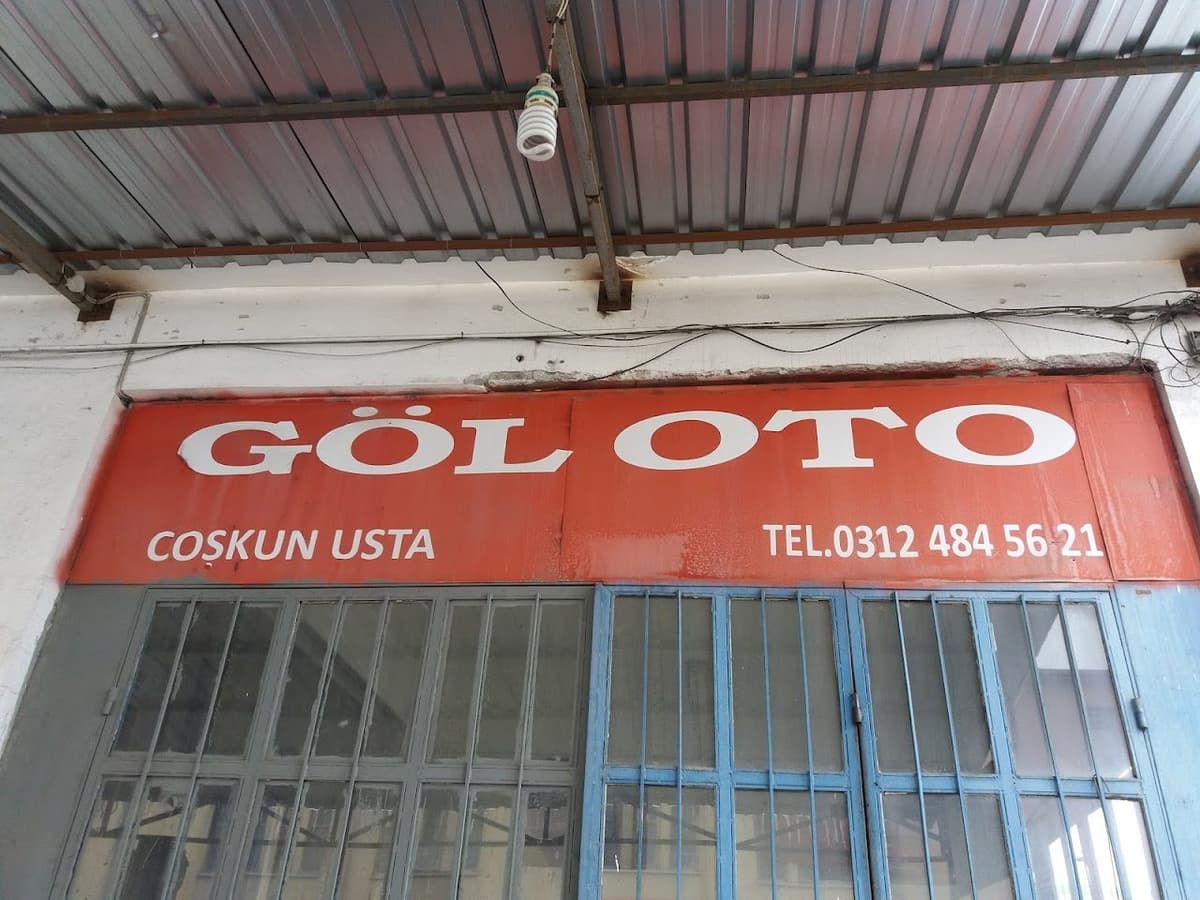 Göl Oto dükkân tabelası ve cephesi — Coşkun Usta
