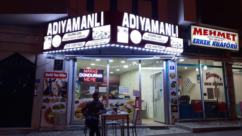 Adıyamanlı Çiğ Köfteci Güderler dükkân görünümü