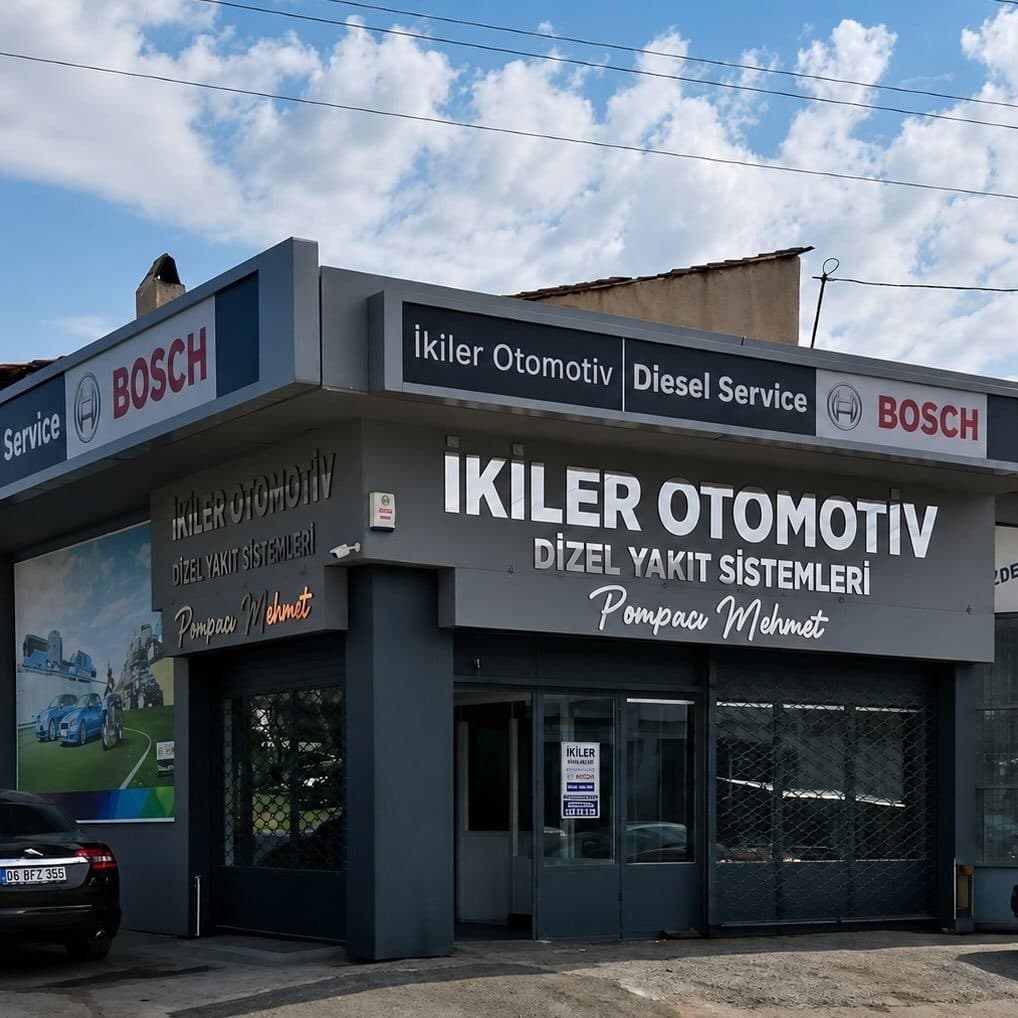 İkiler Otomotiv Dizel Yakıt Sistemleri dükkân cephesi (Bosch Diesel Service)