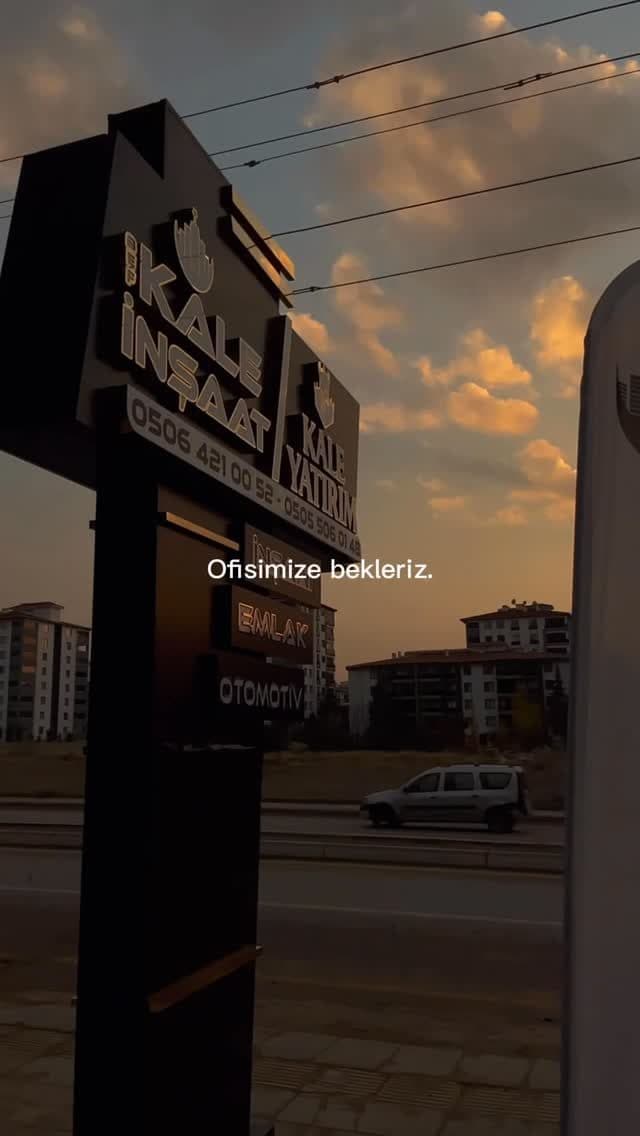 Kale Gayrimenkul ofis tabelası (Instagram)