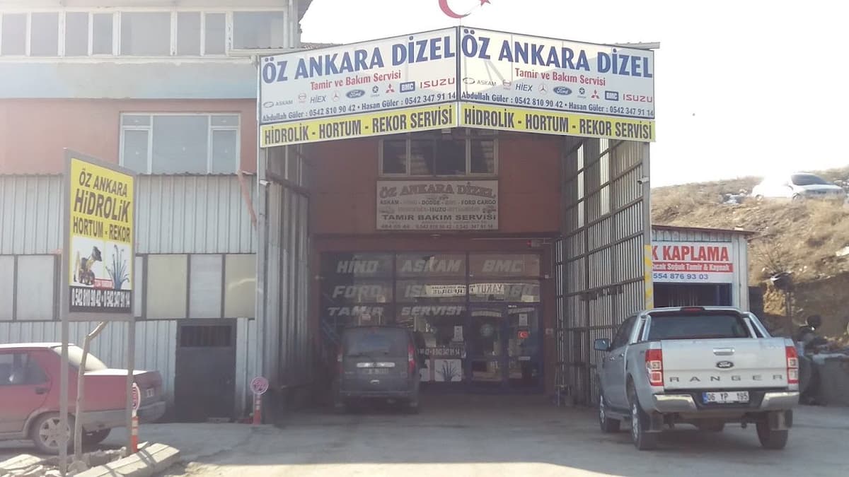 Öz Ankara Dizel dükkân görünümü ve tabelası
