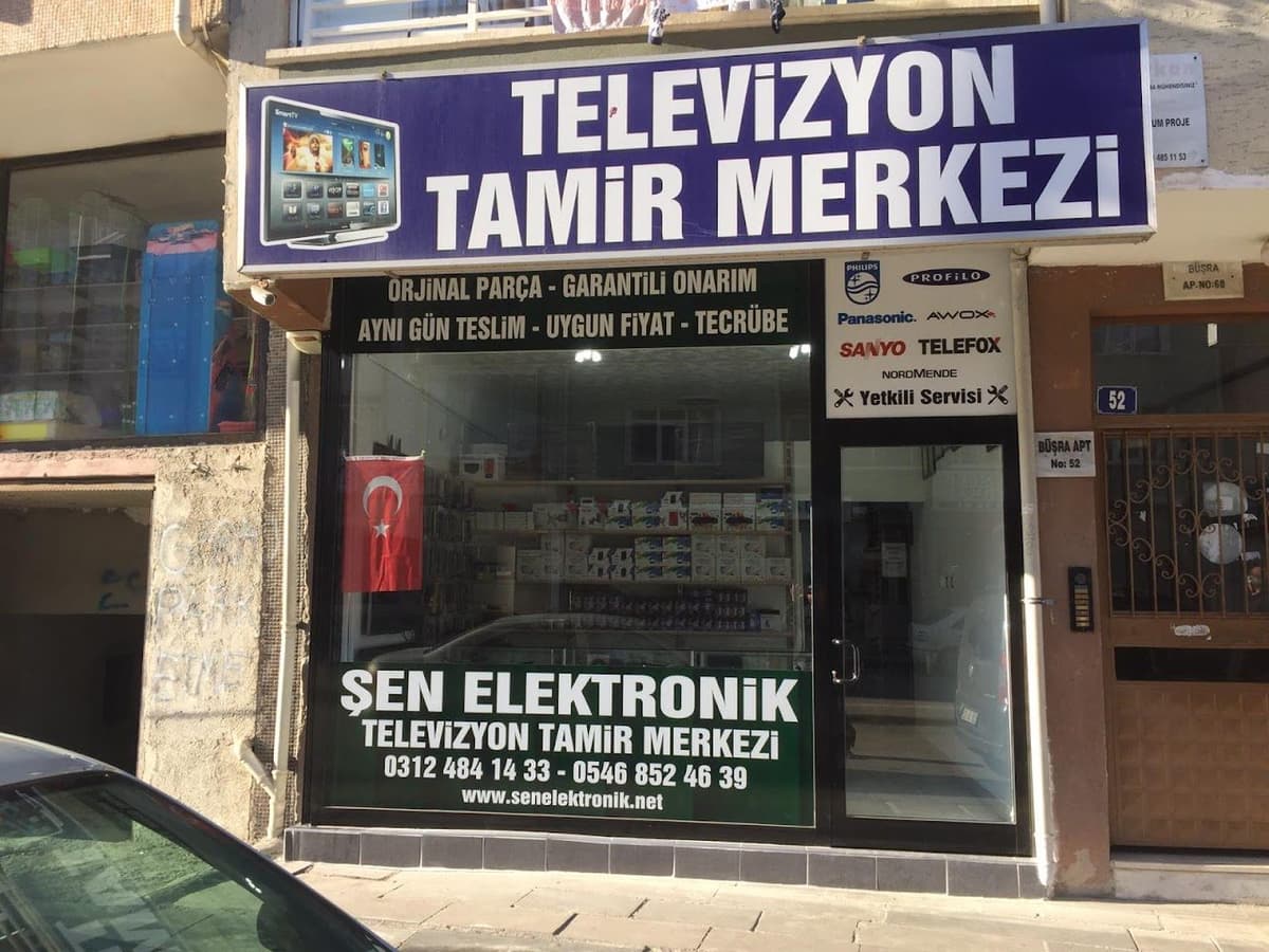 Şen Elektronik dükkân cephesi — Televizyon Tamir Merkezi