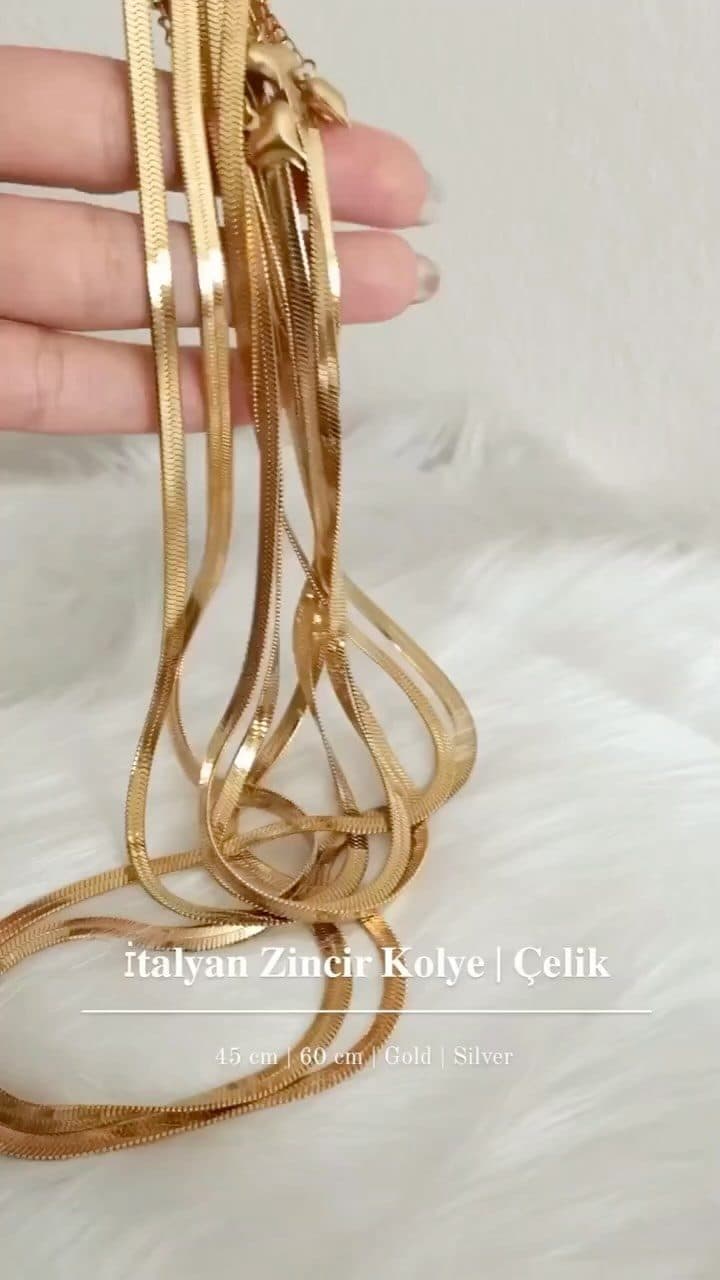 Kararmaz çelik zincir kolyeler — Stil Bijuteri