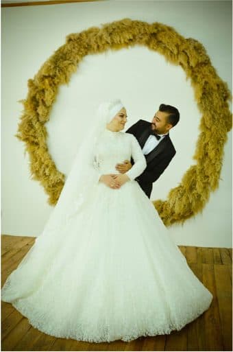 Sanatsal düğün portresi