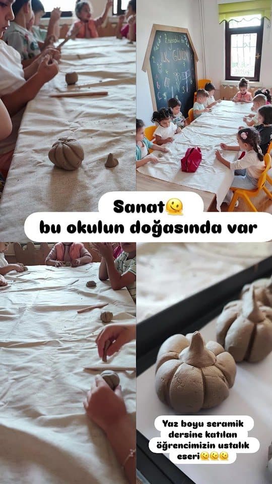 Sanat ve seramik atölyesinden bir kare